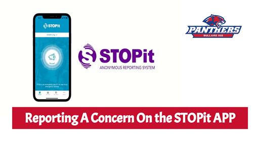 Reporting a concern on the STOPit app